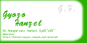 gyozo hanzel business card